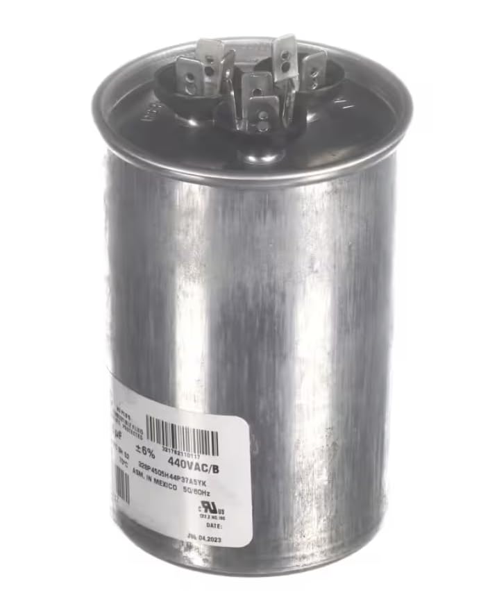 Fits York 321782110117 685 17387 328P4505H44P37A5YK Capacitor, Dual, Run, 440 Volt, 45+5uF, Round for CZF04814C, H2DA042S06A, CCGD42S41Q5