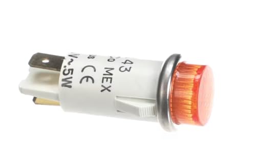 Fits Crown Steam 2143 Indicator Light, Amber, 250V, .5W, Round for EZ18-3, EZ18-5, EZ24-3