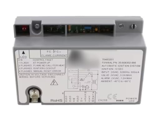 Fits Alliance Laundry Systems EN298 0086 70483201 35-608302-995 Control,Ignition 24V 23-Sec Prg Eu Rohs for BA025L, BA025N, BA030L