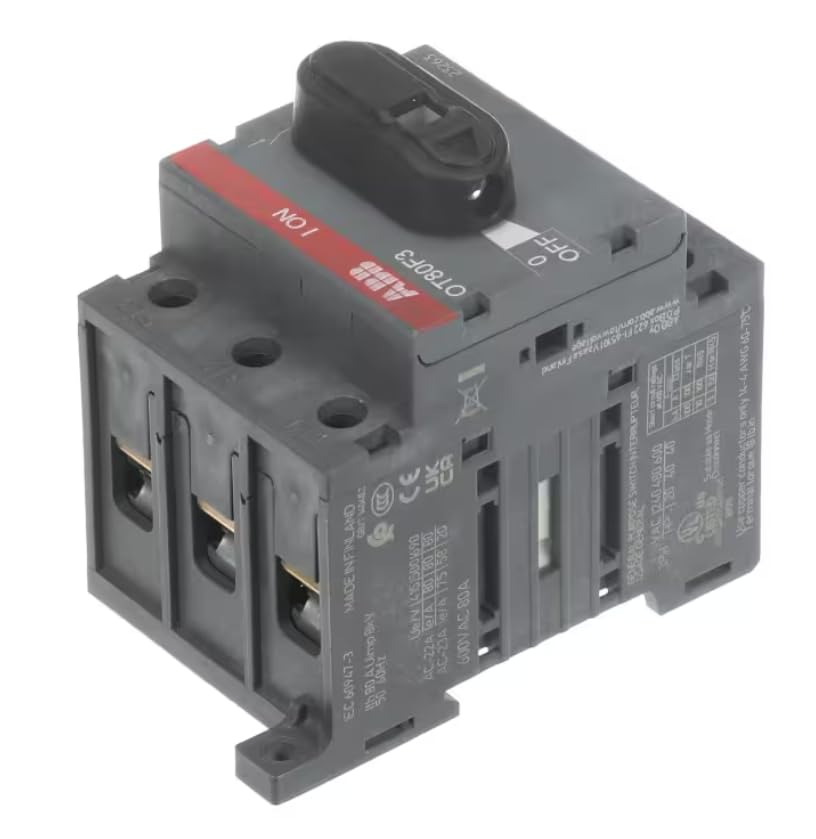 Fits Carrier HVAC IEC60947-3 23263 Disconnect Switch, 3 Pole for H9UHX080J12A1, H8MPV075F14C1, C8MPV125J20C1