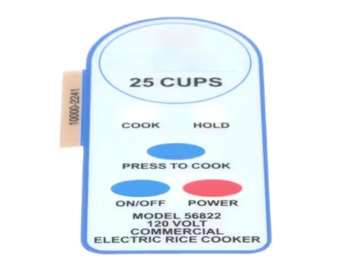 Fits Town Food Service 10000-2241 56822 120 Volt Label/Ovelay, Control Housing, RiceMaster/25 Cup