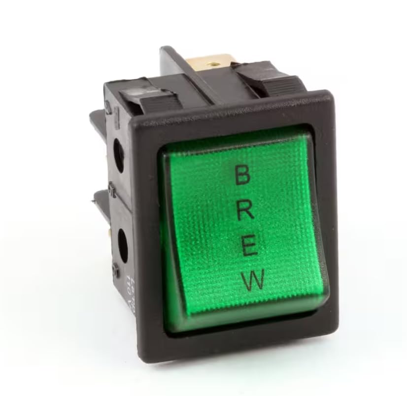 Fits Crathco F11 405 T125 16A 250V Brew Switch, Green for B1/3T, FTC-10-N, LTB-103