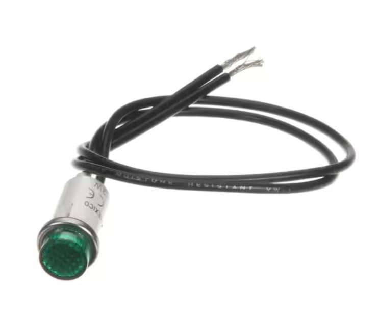 Fits Jade 182067 3W Indicator Light with Wire Leads, Green, 125V, Round for JTRG SERIES