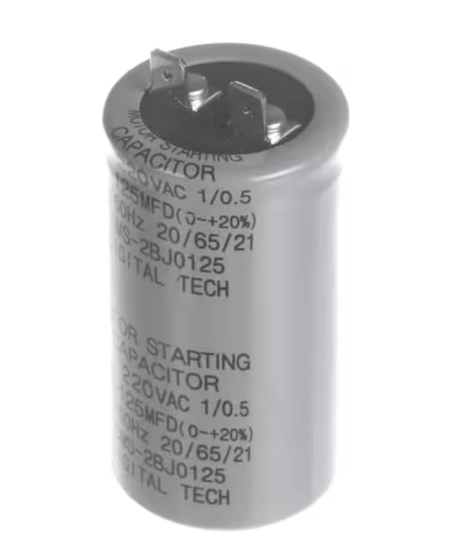 Fits Turbo Air 1/0.5 125MFD (0~+20%) 20/65/21 DMS-2BJ0125 Capacitor, Start, 220 Volt, 50/60HZ