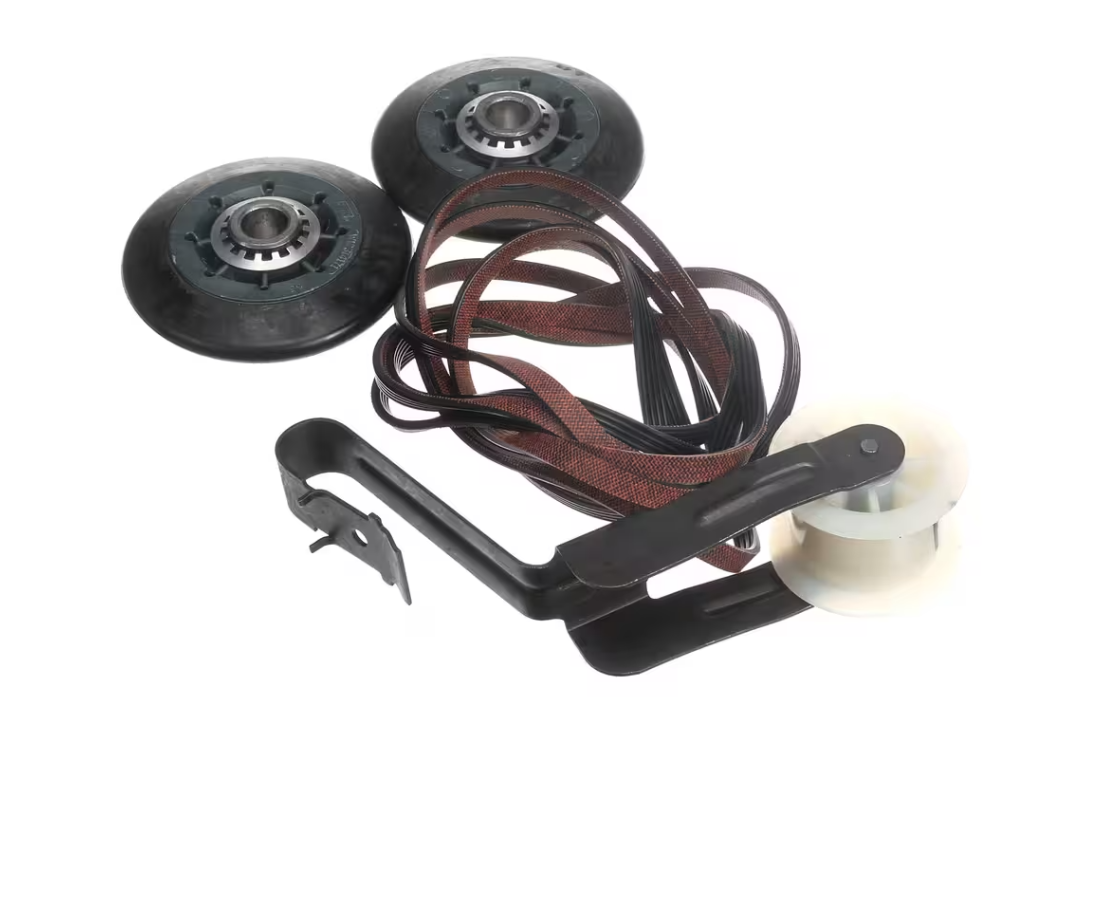 Whirlpool W10314171 Dryer Maintenance Kit, Belt/Idler Pulley/Drum Support Rollers/Roller Tri-Rings/Clip