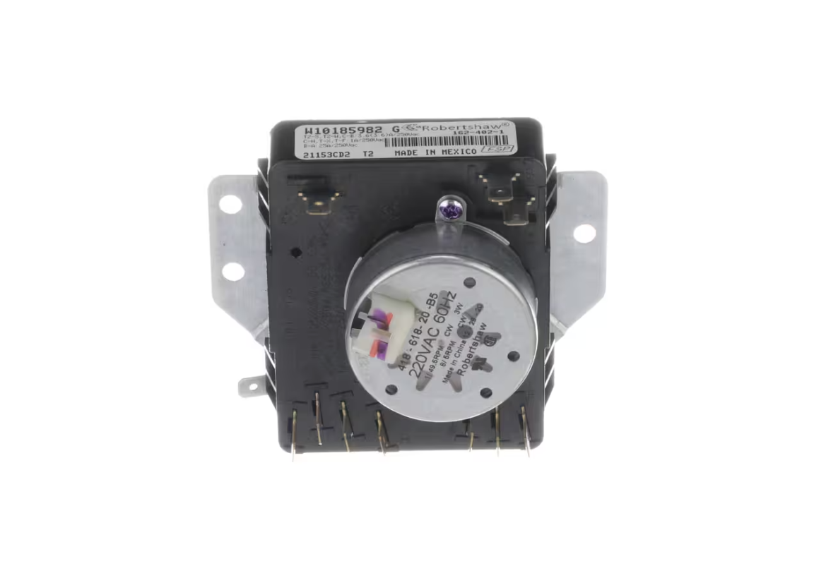 Whirlpool Timer, W10185982 Dryer, 230 Volt, 60HZ
