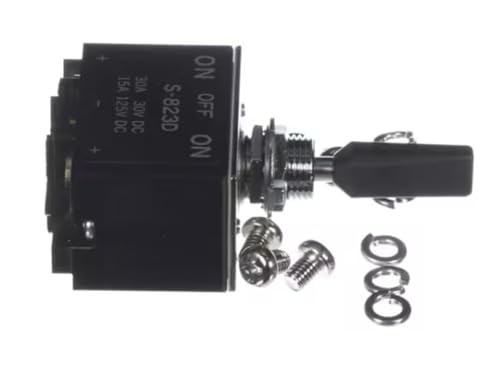 Fits Stero Dishwasher S-823D 30A 30V DC 15A 125V DC Switch, Rocker, DPDT, Forward/Reverse Belt Drive for STBUW, STPC, STPCW