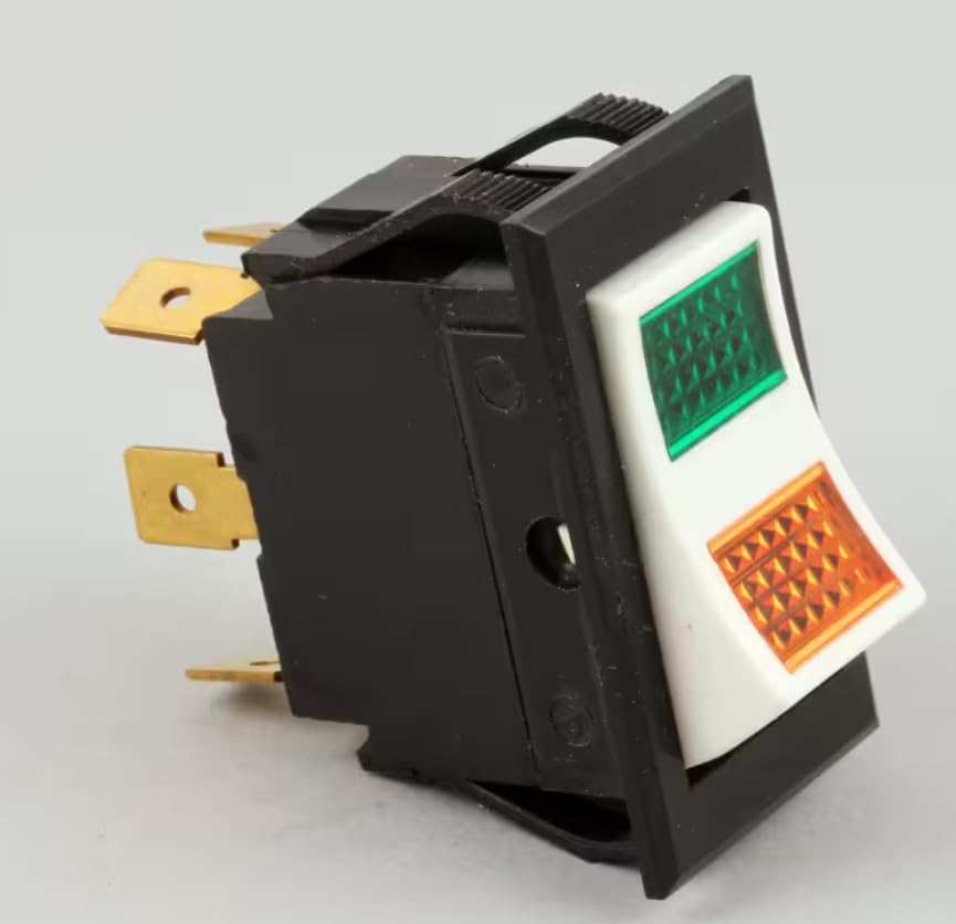 Fits Groen 0602 R Switch, Rocker, Lighted Green/Amber, DPDT, Momentary/On