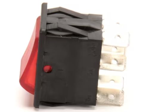 Fits Moffat .5568. 16(4) A 250V~ T90 250V AC 15A LAMP 230V Rocker Switch, Red Lighted, 6 Terminal