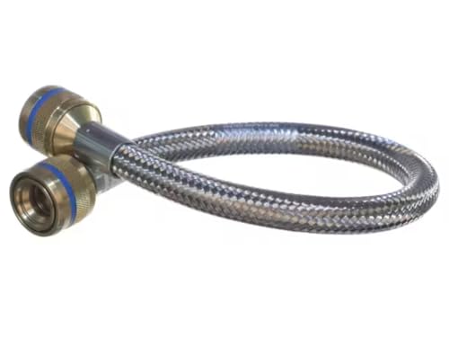 Fits Whalen Company 45869 Flex Hose with Insta-Lock Fittings, 1/2" x 24", Stailess Steel Braid