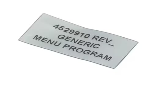 Fits Garland 4529910 Label 4529910 GENERIC MENU ON