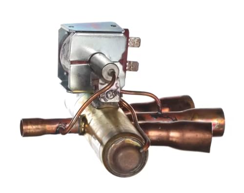 Fits Rheem V2-410060-3XX 13112347 61-101684-3RM Reversing Valve, 24V Coil, 1 Ton, 5/8" Suction Line x 3/8" Discharge Line
