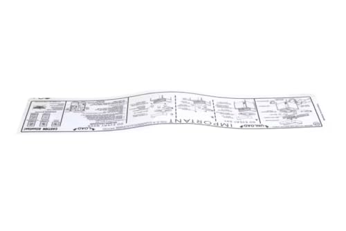 Fits Glastender TP-383 01000488 Decal, Cleaning Instructions, Counterclockwise for GT-24, GT-30