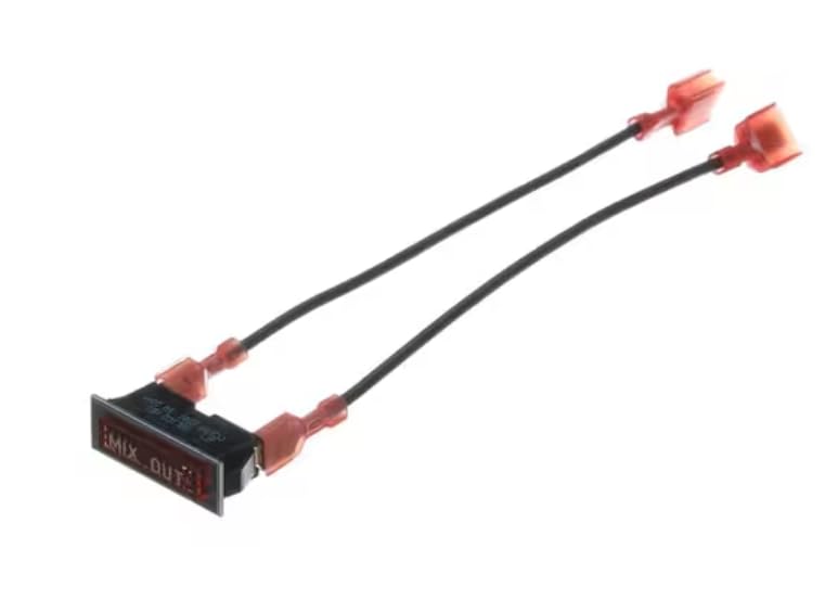 Fits Taylor 250V 5W 2241 Indicator Light with Wire Leads, Mix Out, Amber, Rectangular