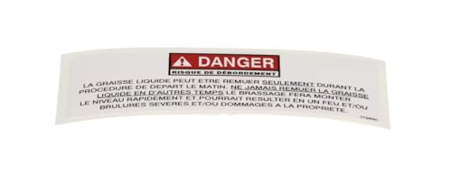 Fits Henny Penny 37989C Label, Danger Stirring, French for PFE-58X, PFE-591, PFE-59X