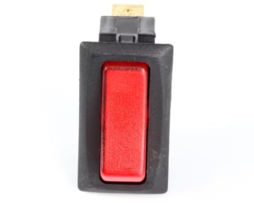 Fits Wisco 81.XX.8 20(2)/250~16(8)/250~10(6)/250~5E4 T125/55 16A 250VAC 3/4HP 250VAC T105 Switch, Power, Rocker, Red for 282-16, 282-16-R, 282-24