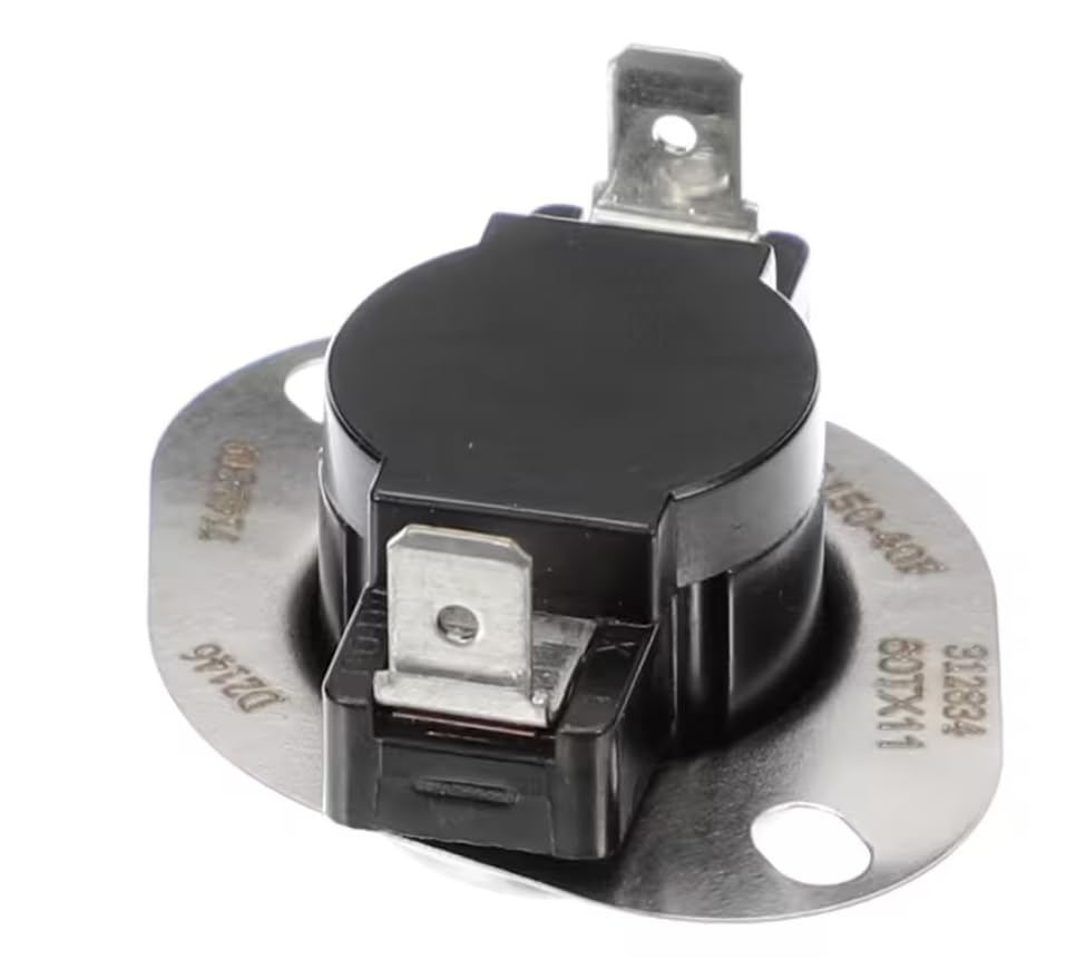Fits York DZ146 312834 Limit Switch/Thermostat, Opens 150F, Closes 110F, Auto Reset for 3500-816, 3500-811, 3500-812