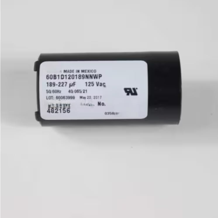 60B1D120189NNWP 0358 Capacitor(189-227 MFD 125VAC) for 3NWTW5505SQ0,b3RATW3005TQ0, 3RATW3005TQ1