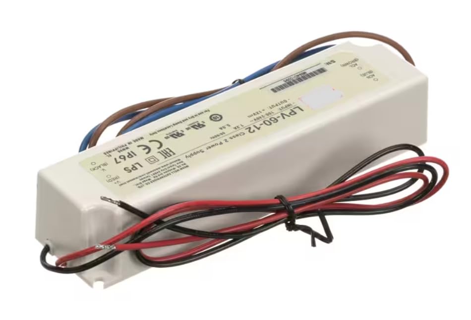 Fits Continental Refrigeration MB94010395 IP67 Power Supply/LED Driver, 100-240V Input, 12VDC Output, 50/60HZ, 60W