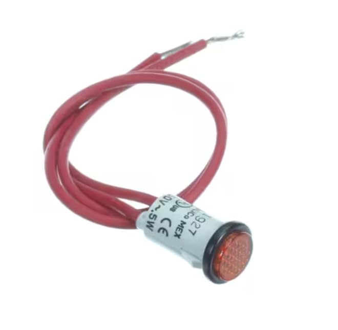 Fits Cres Cor 1927 SoLiCo 250V~.5W Indicator Light with 10" Wire Leads, Amber, 240V for 1000CHAL, 1000CHAL3, 1000CHALSPLIT