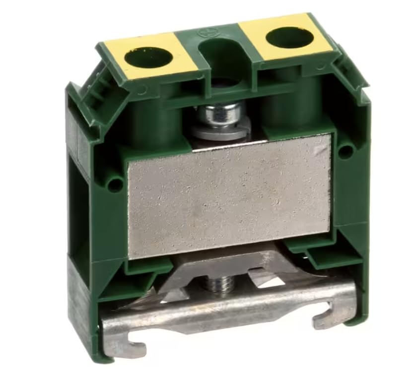 Fits Rational 9700A/16 SL2 S35 35mm Terminal Block, Single Pole, Green/Yellow for CM62E, CM102E, SCC201E
