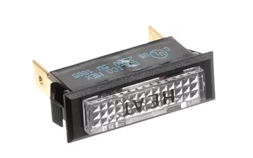 Fits Vulcan Hart 1805 Indicator Light, Clear, 250V, Heat, Rectangle for ECO2D, GCO2D, SG4