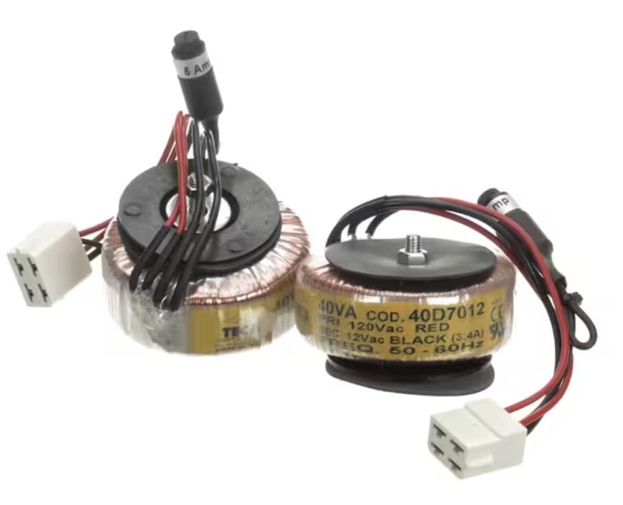 Fits Wilbur Curtis 40D7012 40VA 50-60HZ Transformer, 120 to 12VAC, 50/60HZ, 40VA
