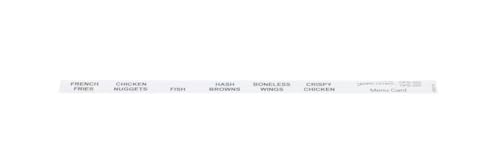 Fits Henny Penny OFG-320 OFE-32082027A Menu Card/Labels, Wendys/BW's, OFG/OFE for Computron 8000, ODE-323, ODG-323