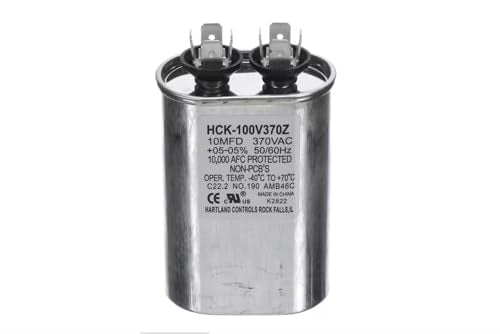Run Capacitor – Compatible with Enviro-Tec HCK-100V370Z, 10uF 370V 50/60Hz HVAC Replacement