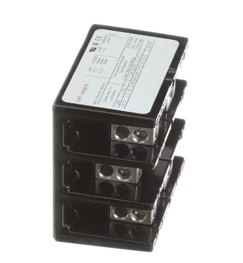 Fits Rheem 135A AI 1343 Terminal Block, 3 Pole, 600V, 125A