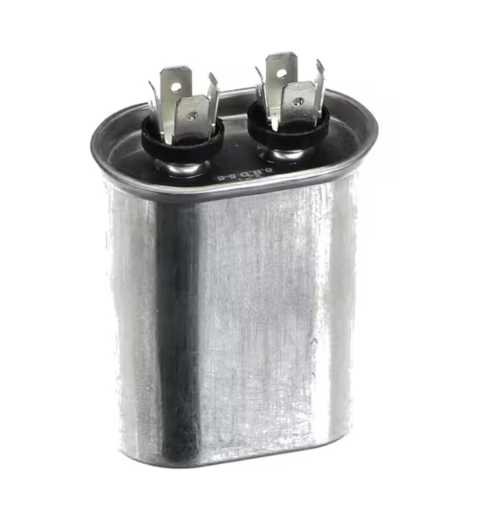 Fits Rheem GCSOS050J3 Capacitor, Run, 5uF, 370VAC, 50/60HZ, Oval for RRNL-B036DK06E, RLNN-C036DL000, RRPL-B036DK06E