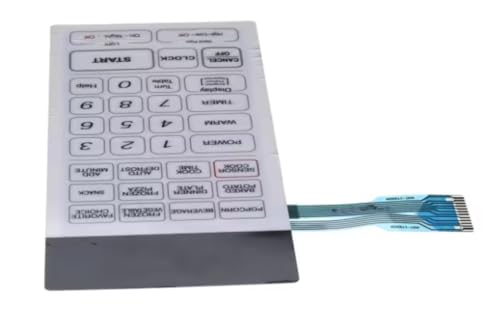 Fits Magic Chef KOT-17050A Membrane Switch/Control Overlay with Ribbon Cable, White, KOT-170SW