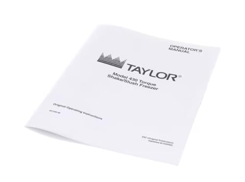 Fits Taylor 051430-M Manual, Operating Instructions, 430