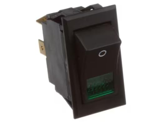 02.19.215.00 1615 R Switch, Rocker, DPST, 125V, 15A, Green Light for HDW-1R2, HDW-1B, HDW-2B