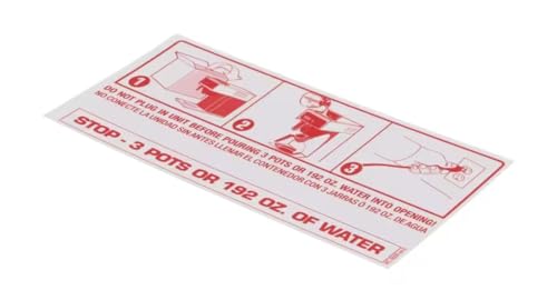 Fits Wilbur Curtis WC-38209 REV B Warning Label, Stop Do Not Plug in