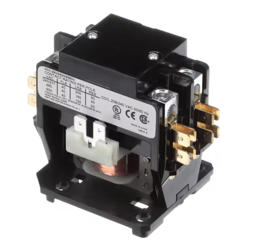 Fits Cretors HCC-2XU04GG354DU C4819 B Contactor, 208/240 Volt, 50/60HZ, 40 Amp, 2 Pole