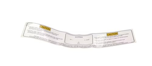 Fits Henny Penny 75690B Caution Label, Power/Pump/Melt, White