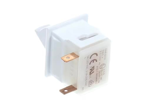 Door/Light Switch EMB601E SPST White – Fits Frigidaire Freezers and Refrigerators