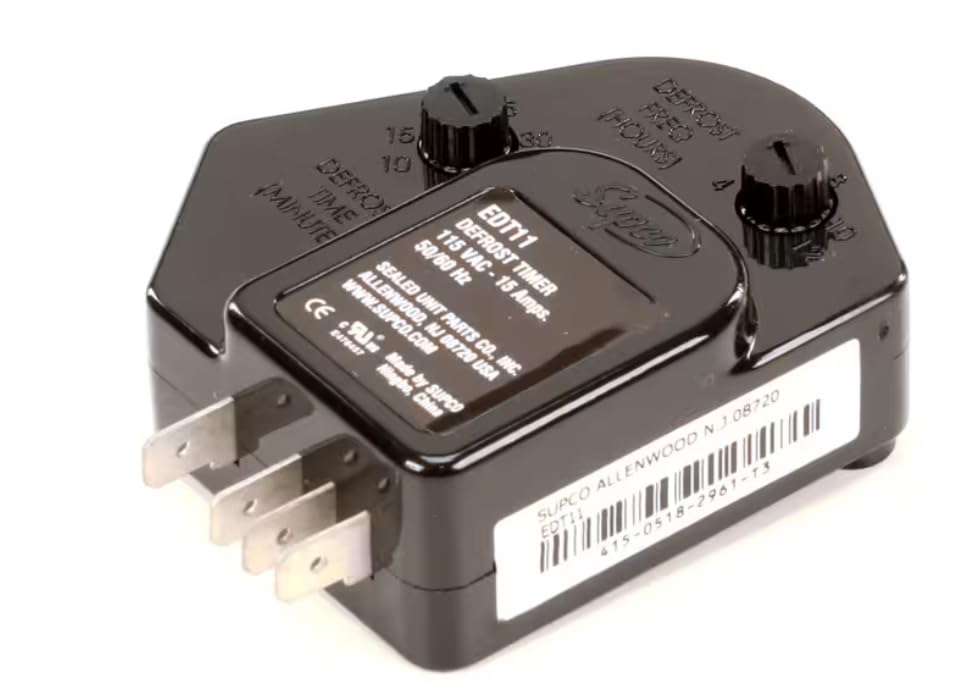 Fits Continental Refrigeration 08720 415-0518-2961-T3 Defrost Timer, 115 Volt, 15 Amp, 50/60HZ