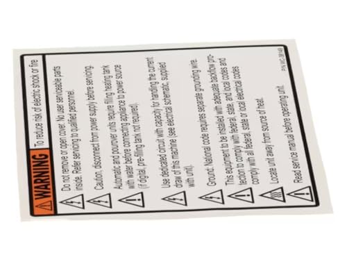 Fits Wilbur Curtis WC-38149 Warning Label, Universal for WC-38149