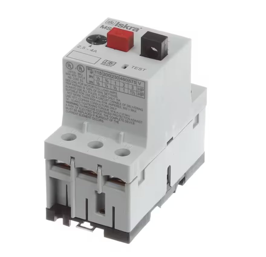 Fits Rondo MS 25-4 96KJ 60947-4-1 AC-3 60204-1 Motor Protection Switch/Circuit Breaker, 2.5-4 Amp