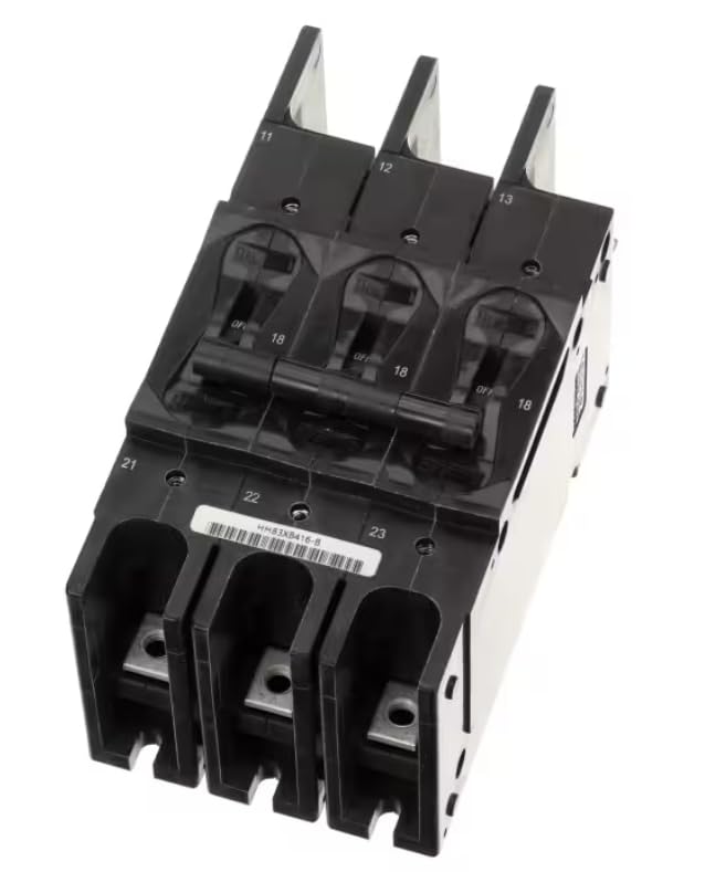 Fits Carrier HVAC 2600-416 HH83XB416-B 2239Y12A Circuit Breaker, 3 Pole, 18 FLA, 600V Max, 50/60HZ for 48DJD054CA 600JF, 48KJD064DA 600J3, 50JPX054 600