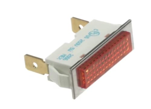 Fits Crown Steam SOLICO 2006 5W MEX Indicator Light, Amber, 250V, Rectangle for ELT-40F, EP-20F, 80E-KLT