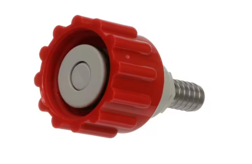 Fits Lancer 188.066 Connector, BIB, 3/8" Bard, Red, Stainless Steel