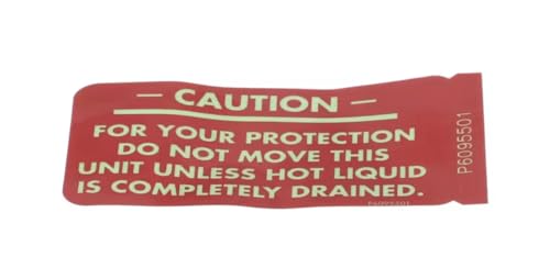 Fits Pitco P6095501 Sticker, Caution for 34FF, 34P, CRTE