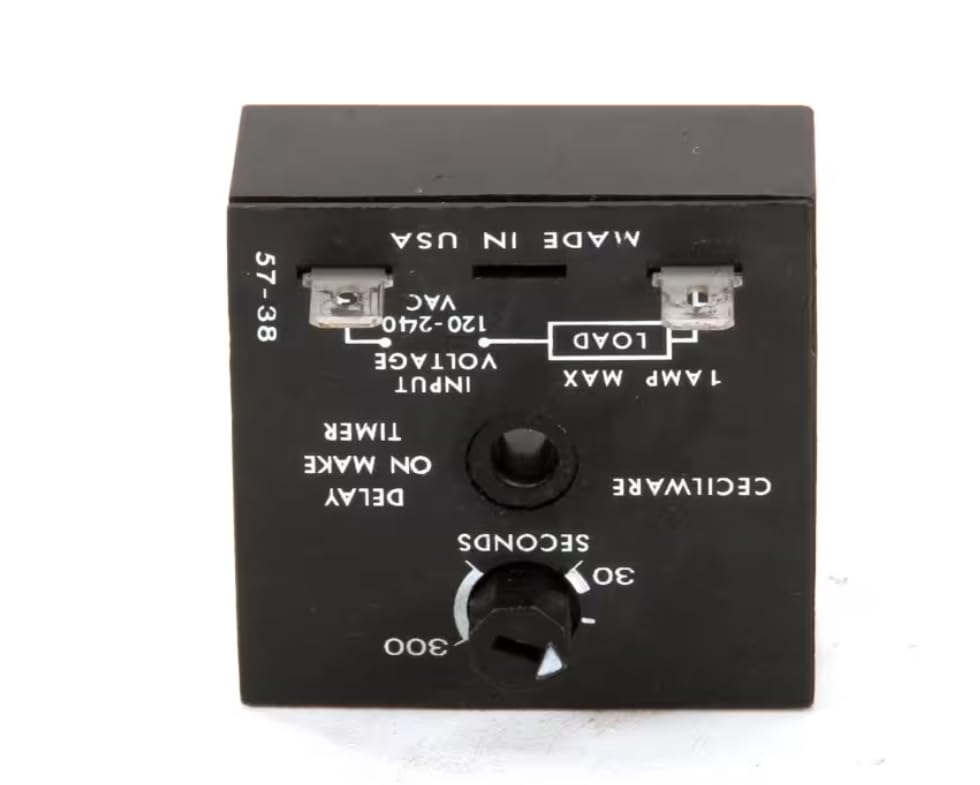 Fits Crathco [2099B] Rating 1A Inrush 10A Delay Timer, Solid State, 120/240 Volt, Iced Tea Brewers for B1/3 Dispenser and Base, B1/3T Dispenser, FTC-3-N