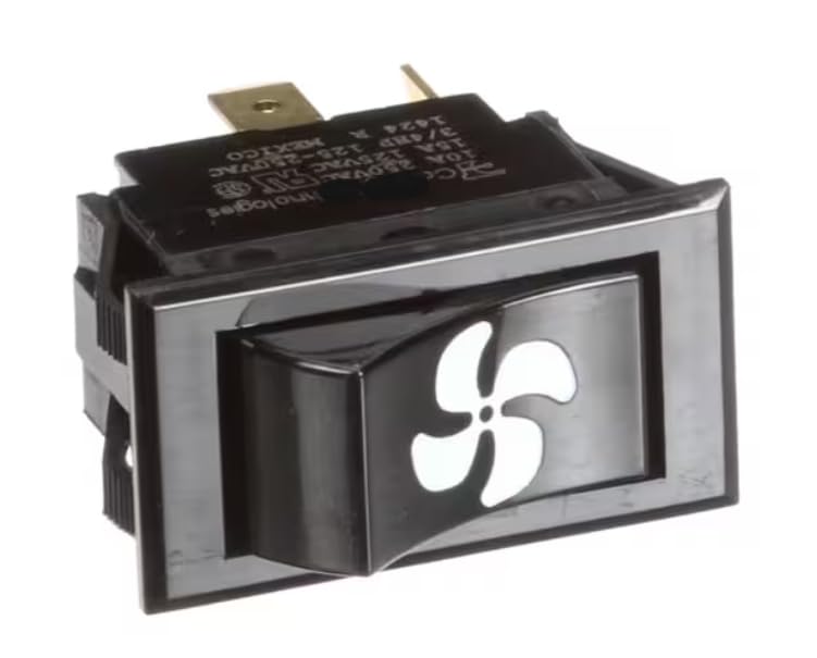 Fits Jade 1424 R 10A 250VAC 15A 125VAC 1/2 HP 125-250VAC Switch, Rocker, SPST, Fan