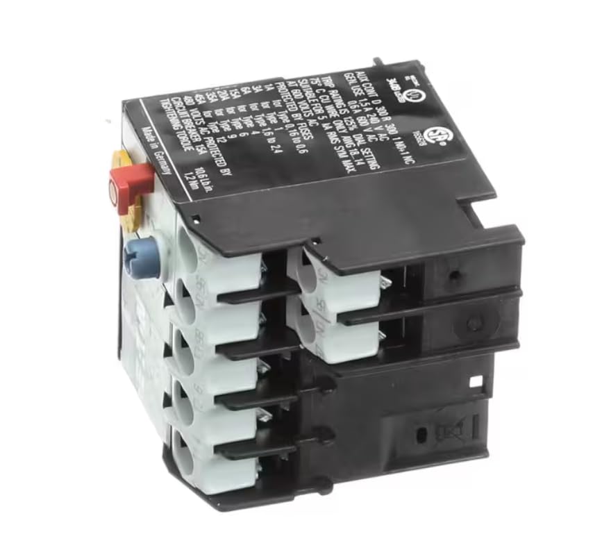 Fits Hobart 340B 165628 D 300 R 300 Overload Relay, 240/600VAC, 75 Degrees C, 480V, 0.6-1.5A, 1-1.6A Release Range for FT1000S-ER, FT1000-ER-BD, FT1000e