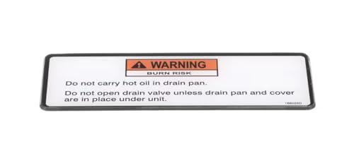 Fits Henny Penny 168025D Label/Warning Decal, Drain Pan for OXE-100, PXE-100