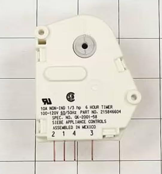 OK-2001-58 18FEB21B Defrost Timer, 120V, 60HZ, 6HO, Refrigerator